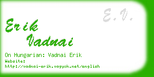 erik vadnai business card